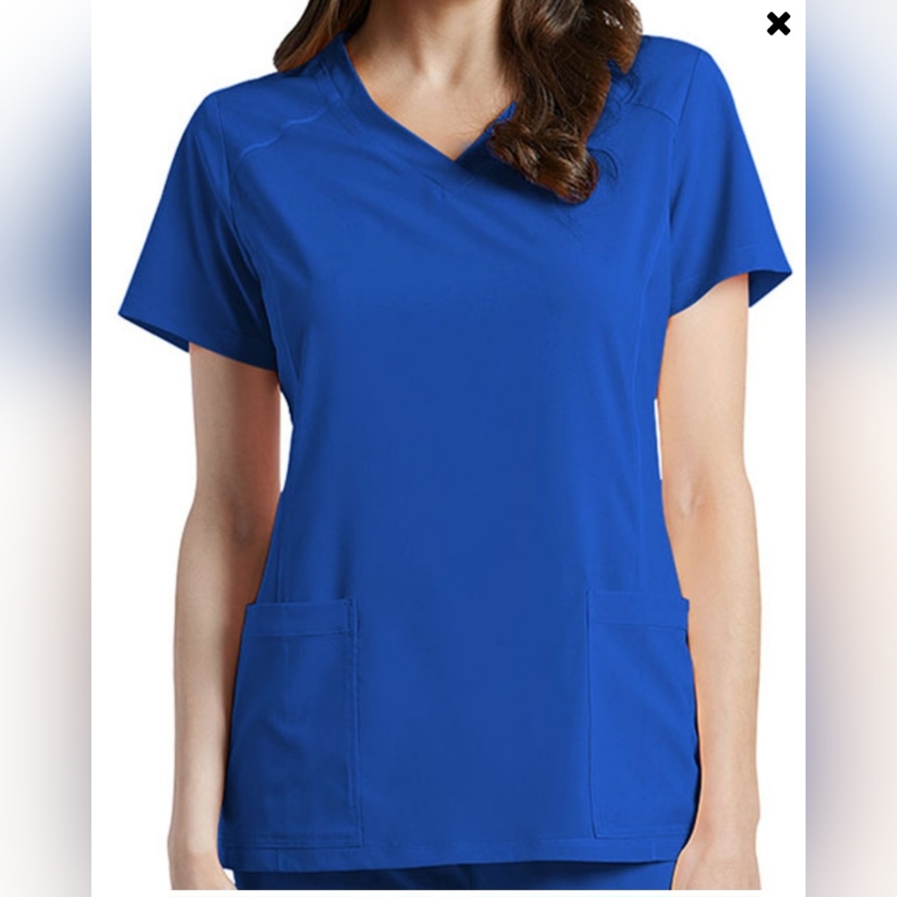 WHITE CROSS FIT 785 Women's Scrub Top XS. Royal Blue. NWT (A18)